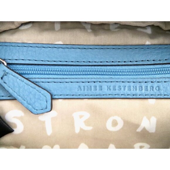 NEW! Aimee Kestenberg 100% Leather Milan Bum Bag Ice Breaker Blue - Picture 4 of 6